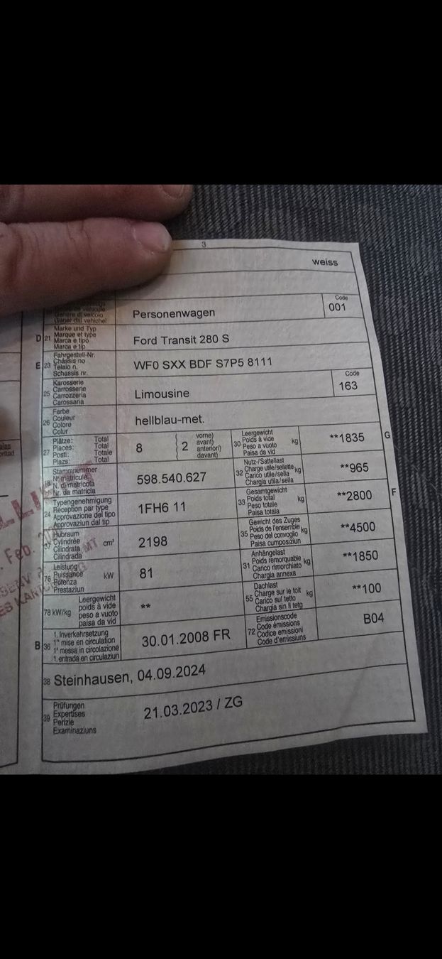 Ford Nutzfahrzeuge: Ford Transit 280 S  8 Plätze – Gebraucht aus Cham von NeraHandel 9