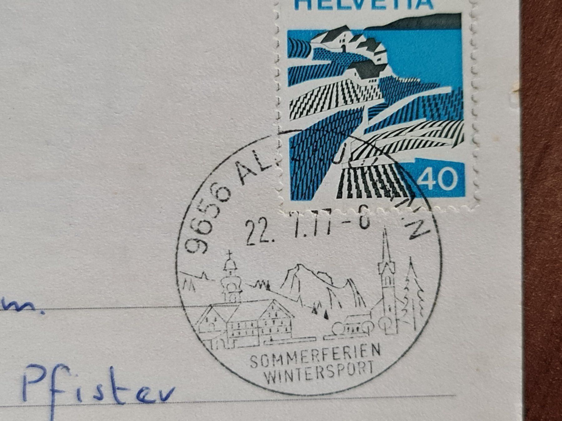 Cartoline postali: Ansichtskarte Alt St.Johann 1977 – Usato da Dintikon venduto da Vexi 1