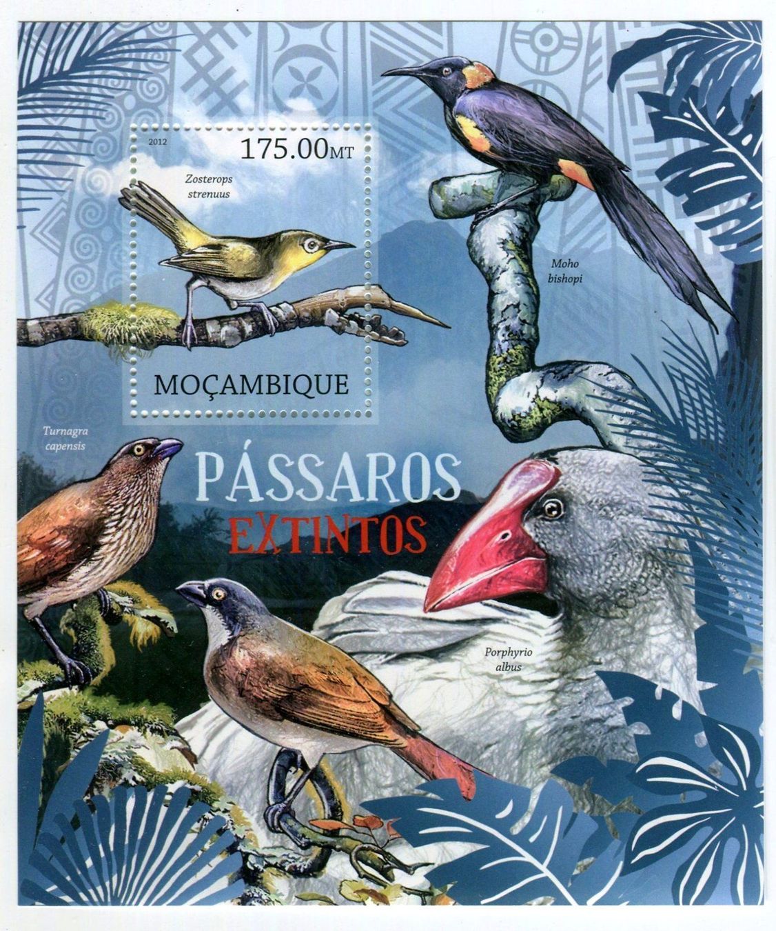 Alle Briefmarken: Block "Vögel". Mosambik. – Neu und originalverpackt aus Basel von Butsch5