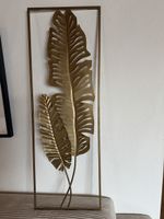 Moderne Wanddekoration aus Metall – Blatt Design! Top 90x30