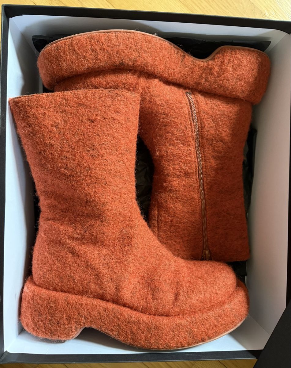Chaussures femmes: Paloma Barceló Boots Orange Felt/Wool - Leather - 36 – Neuf (Voir description) à Minusio par DeFringues