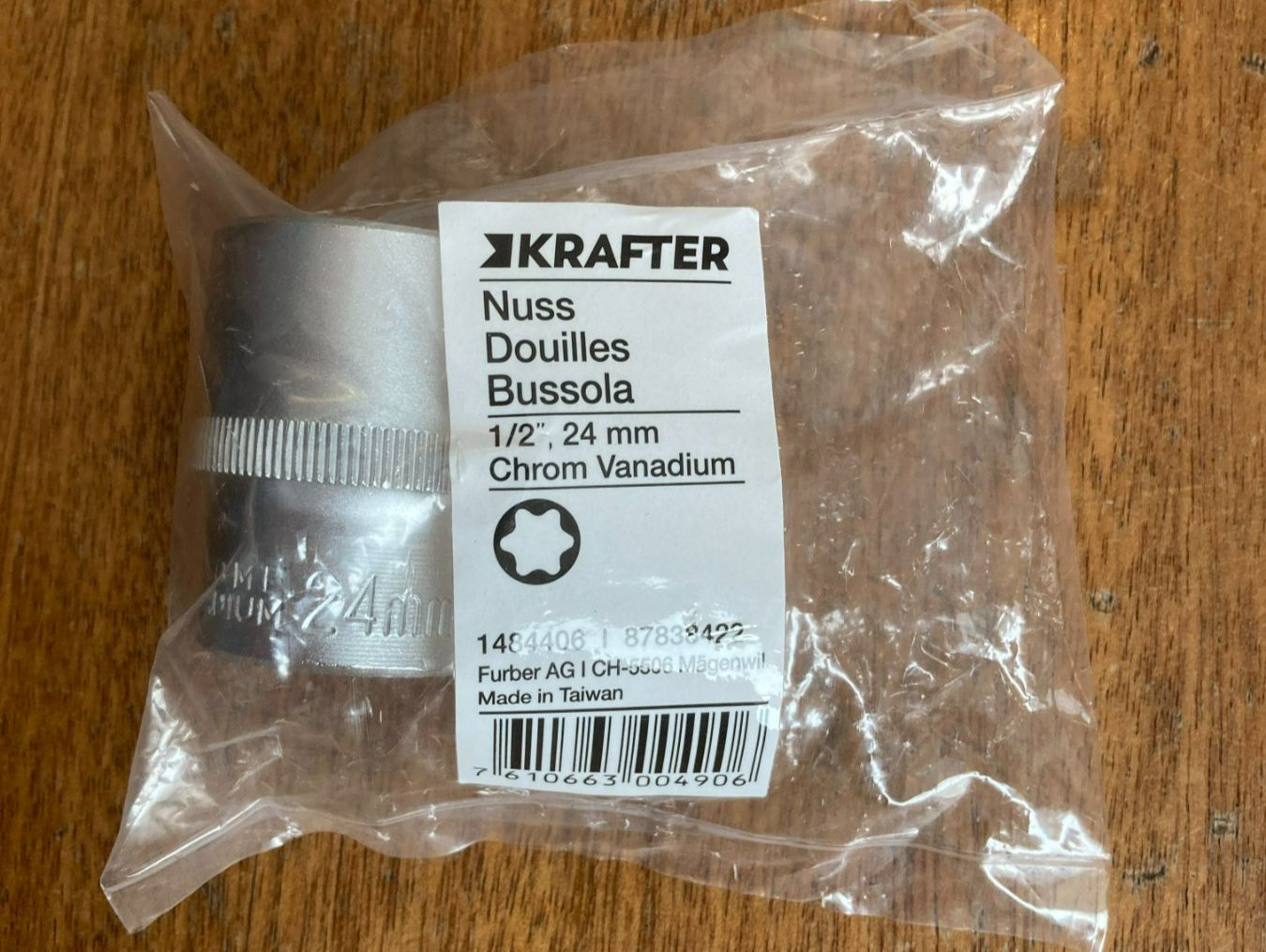 Tutti gli attrezzi: 6-kant Nuss 1/2", 24mm, Chrom Vanadium, NEU – Nuovo e nell'imballaggio originale da Widnau venduto da SIIVSIIV
