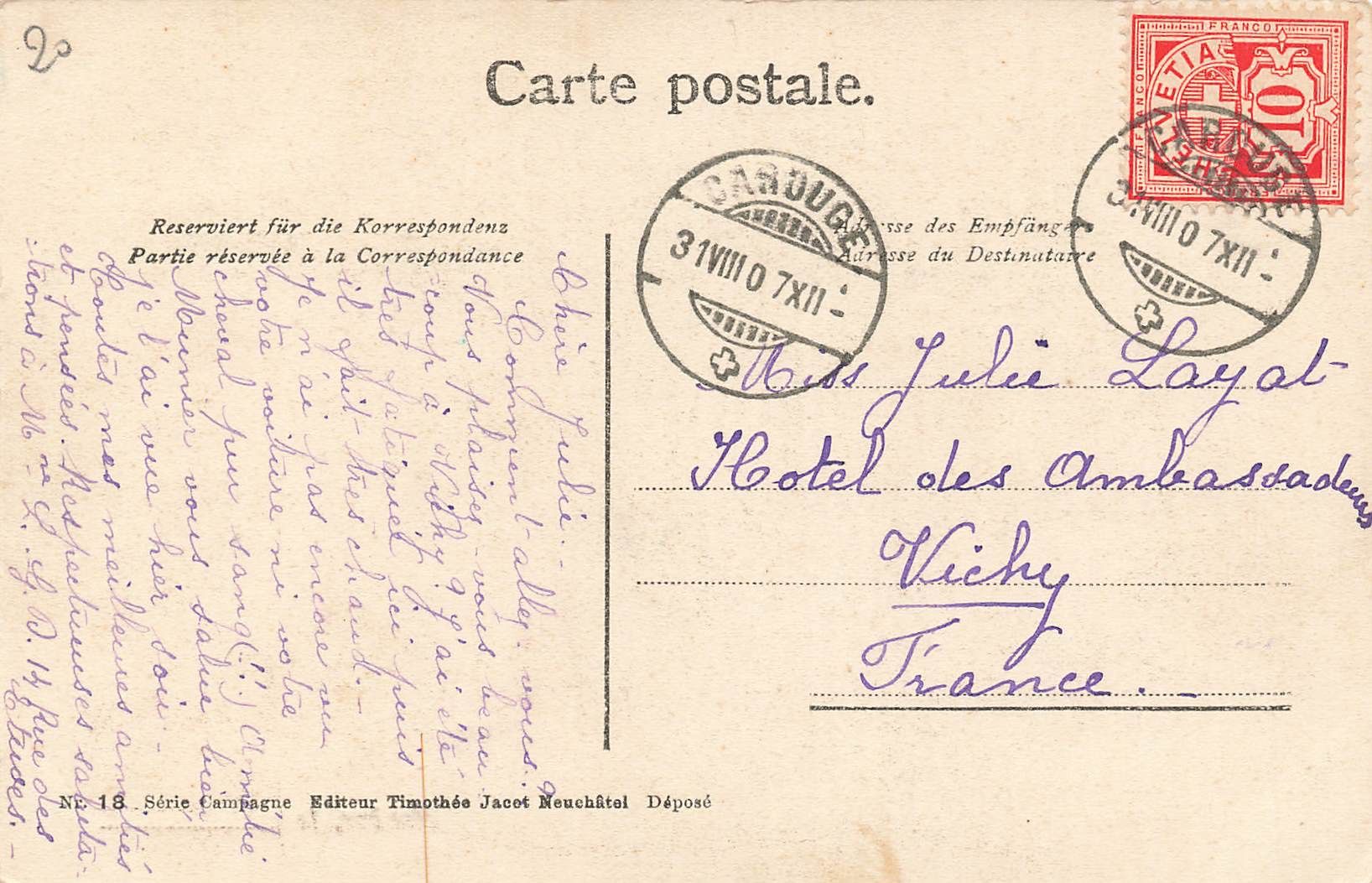 Cartoline postali: Geneve – Usato da Biasca venduto da Blenio71 1