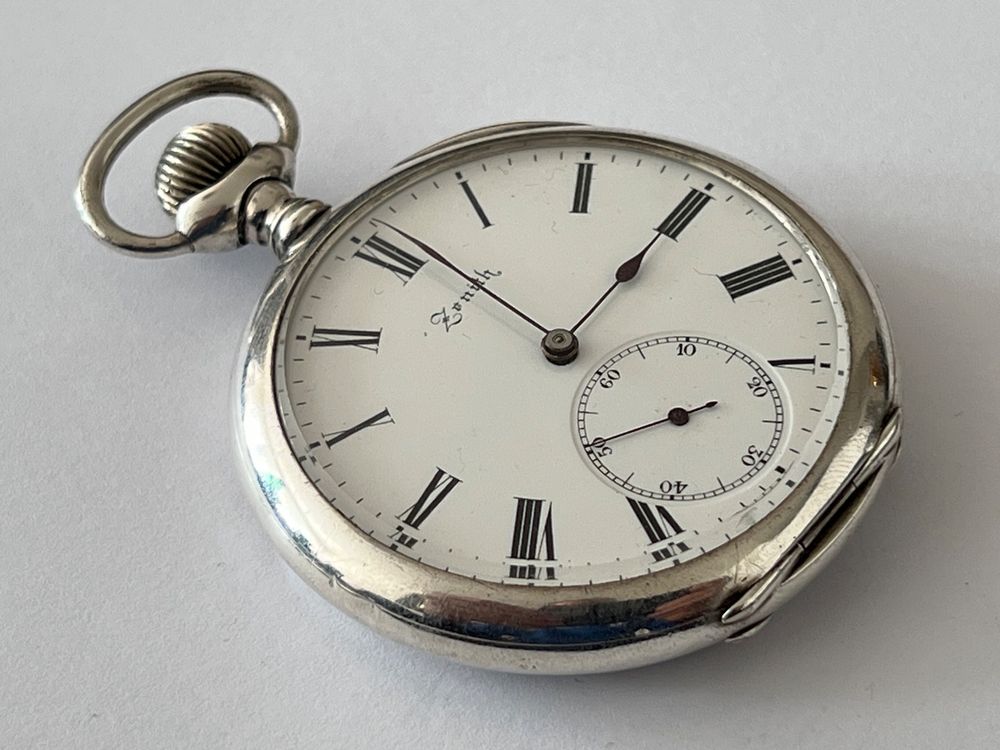 Montre à Gousset Zenith – Argent Niellé – Grand Prix De Paris 1900 – À Réviser