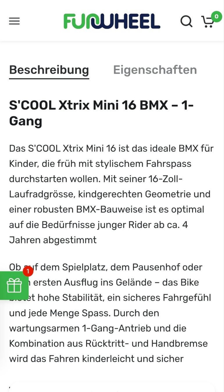 Velos: Kindervelo BMX 16 Zoll – Neu und originalverpackt aus Birrwil von Manntra 5