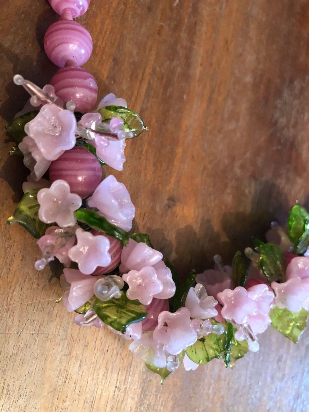 Catenine: GABLONZER GLASBLÜTEN Collier.Rosa farben – Nuovo (secondo la descrizione) da Wald ZH venduto da mlnt 3