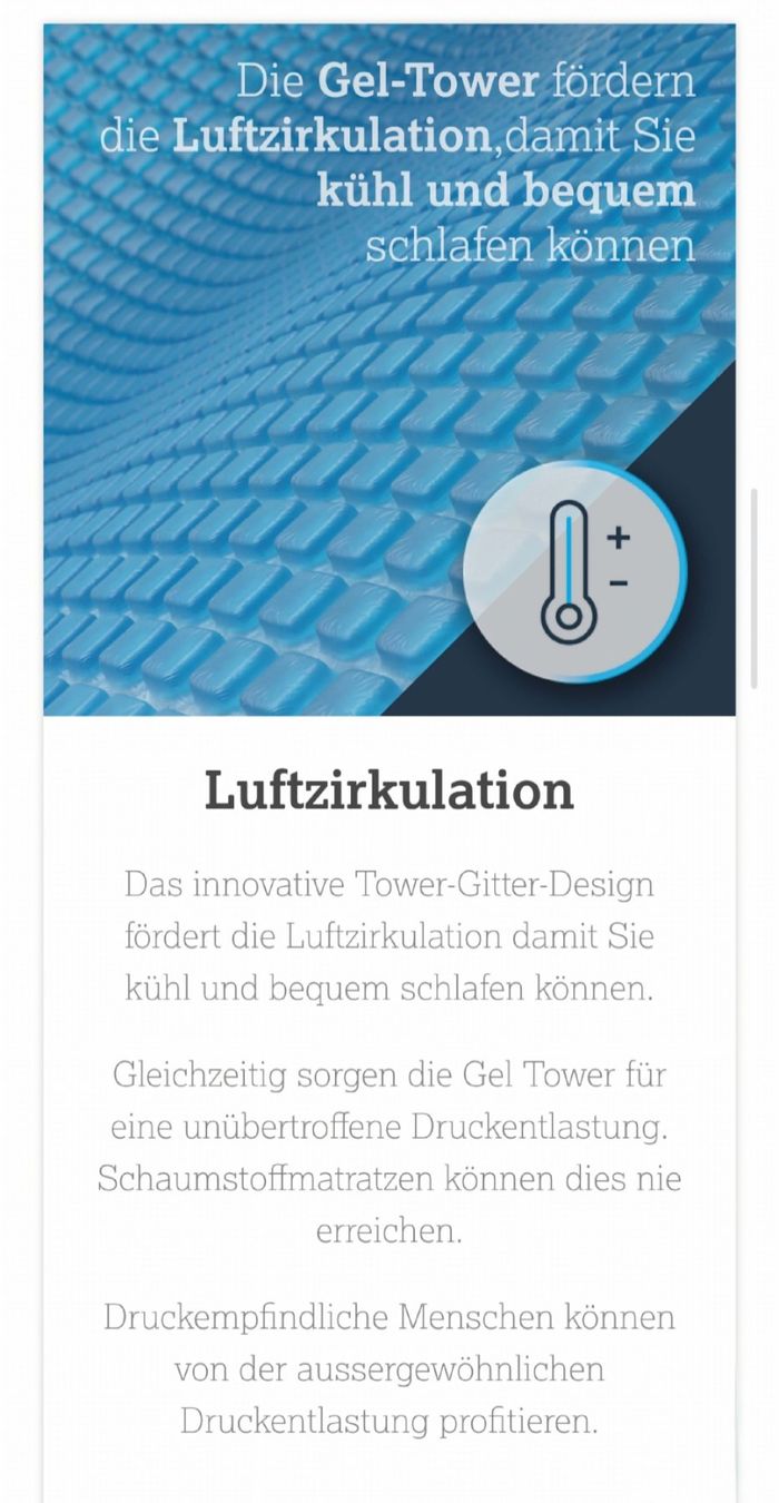 Technogel Materassi: Neuwertige Technogel Matratze Grösse: 140 x 200 cm – Usato da Kallnach venduto da _blub_ 3