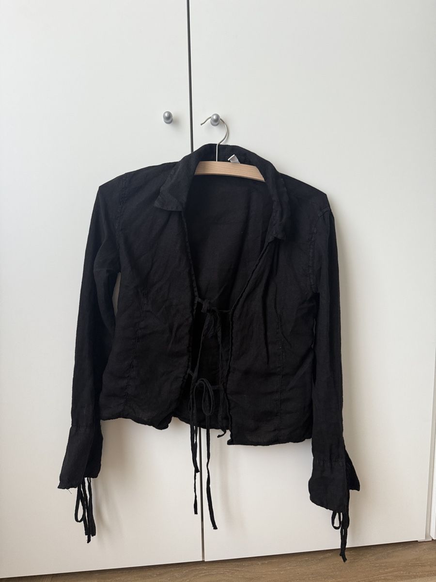 Zara Camicette: Damen Leinen Bluse schwarz Grösse S, neu – Nuovo (secondo la descrizione) da Gümligen venduto da kleiderschrankbe6