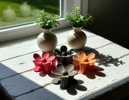 Haarklammern (4 Stück) - Neuen mit Blumenmuster