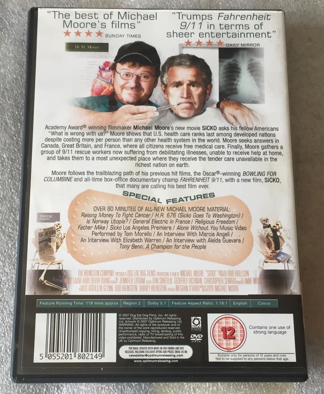 Tutti i DVDs: Michael Moore Documentary SICKO - DVD – Usato da Genève venduto da Cockattoo 1