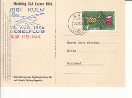 Meldeflug SLA 1954 Segelflug S. 19 Rigi Kulm