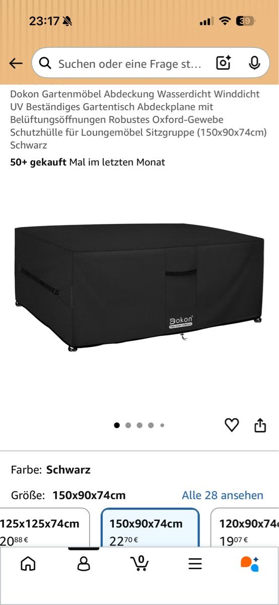 Tavoli: Gartentisch Abdeckung Neu – Nuovo e nell'imballaggio originale da Niederglatt ZH venduto da Nicole2911