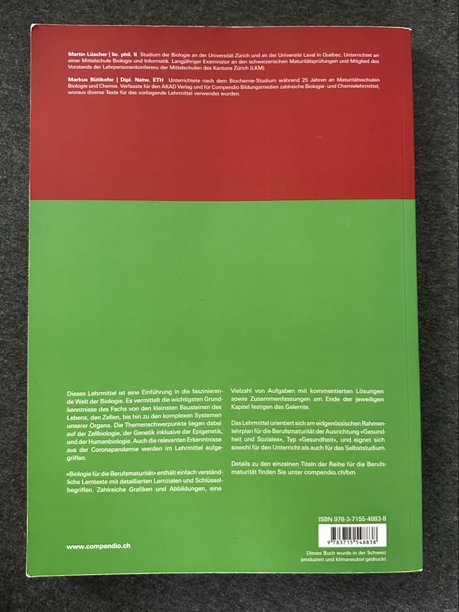 Bücher: BMS Buch - Biologie – Gebraucht aus St. Margrethen SG von van_gw7b 1