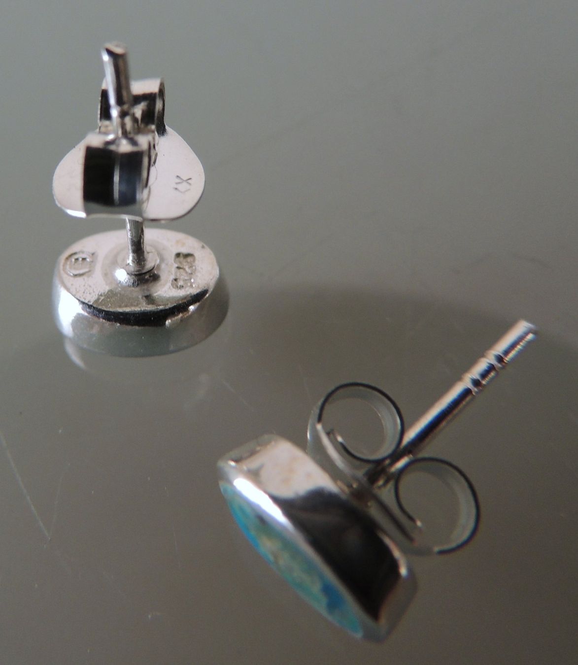 Orecchini pendenti & Orecchini a lobo: Türkis Silber 925 Ohrstecker – Nuovo e nell'imballaggio originale da Waldenburg venduto da schaller707 5