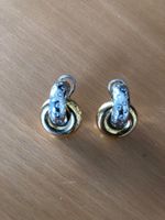 1 Paar wunderschöne Ohrstecker Gelb-Weissgold
