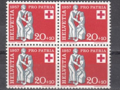 Alle Briefmarken: SBK B83 im 4er-Block postfrisch mit Abart – Gebraucht aus Bürglen TG von StampGraf