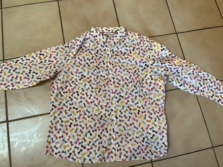 Chemise femme Eterna 50 coton noeuds très bon état