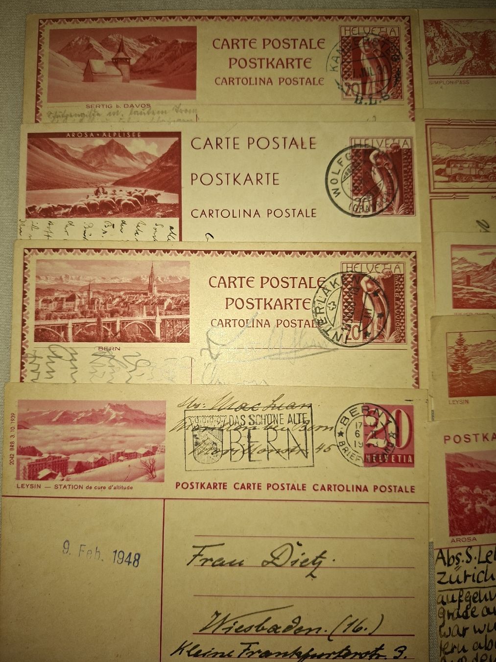 Tutti i francobolli: Bildpostkarten Lot 3 14Stk. – Usato da Balgach venduto da SIMEON27 3