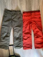 2x Burton Skihosen orange/oliv, Jr. XL (164-169)