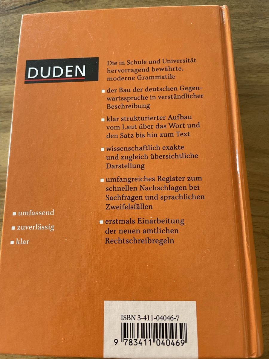 Libri: Duden Die Grammatik 4 – Usato da Waedenswil venduto da Paps04 1