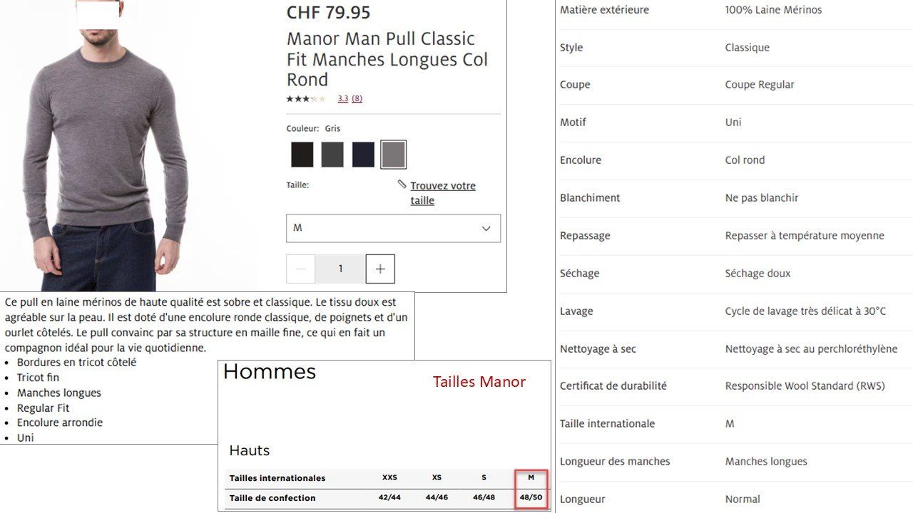 Manor Maglioni & Felpe: MANOR Pull 100% Laine Mérinos Emeraude – Usato da Nyon venduto da WHTF 4
