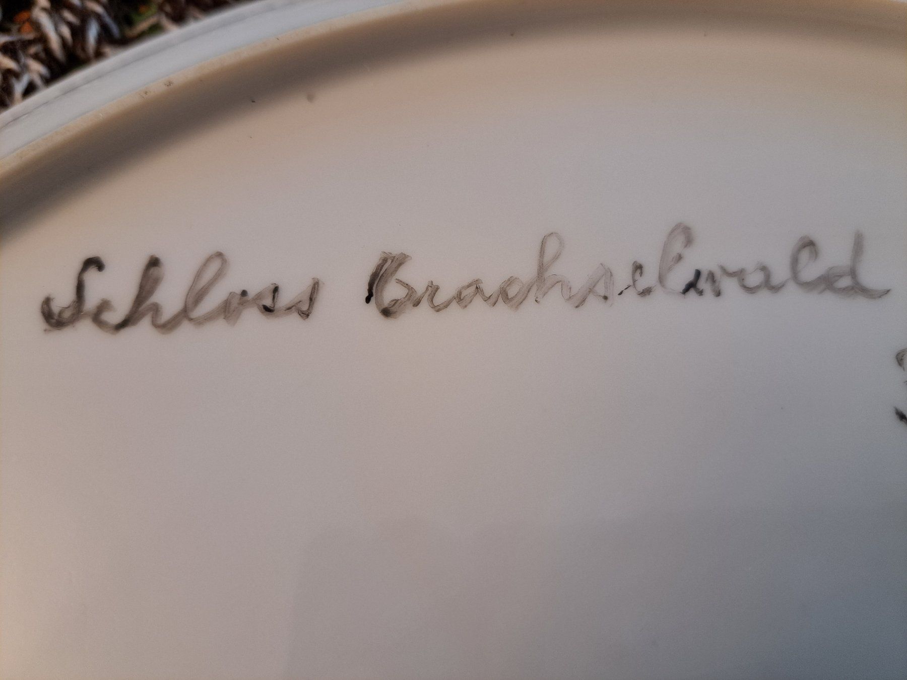 Servierplatten: Handbemalte Servierplatte Schloss Trachselwald,  1952! – Gebraucht aus Spiez von Pistach99 7