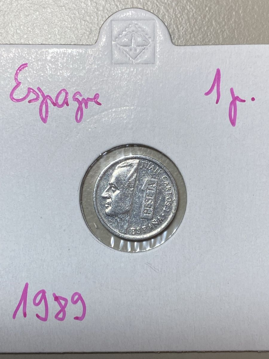Toutes les monnaies: Espagne - 1 peseta - 1989 – D'occasion à Payerne par Mike1682