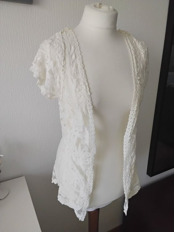 Robe En Dentelle Soieblu Femme - Taille EU 36 - Blanc Cassé - Élégante - Occasion TB