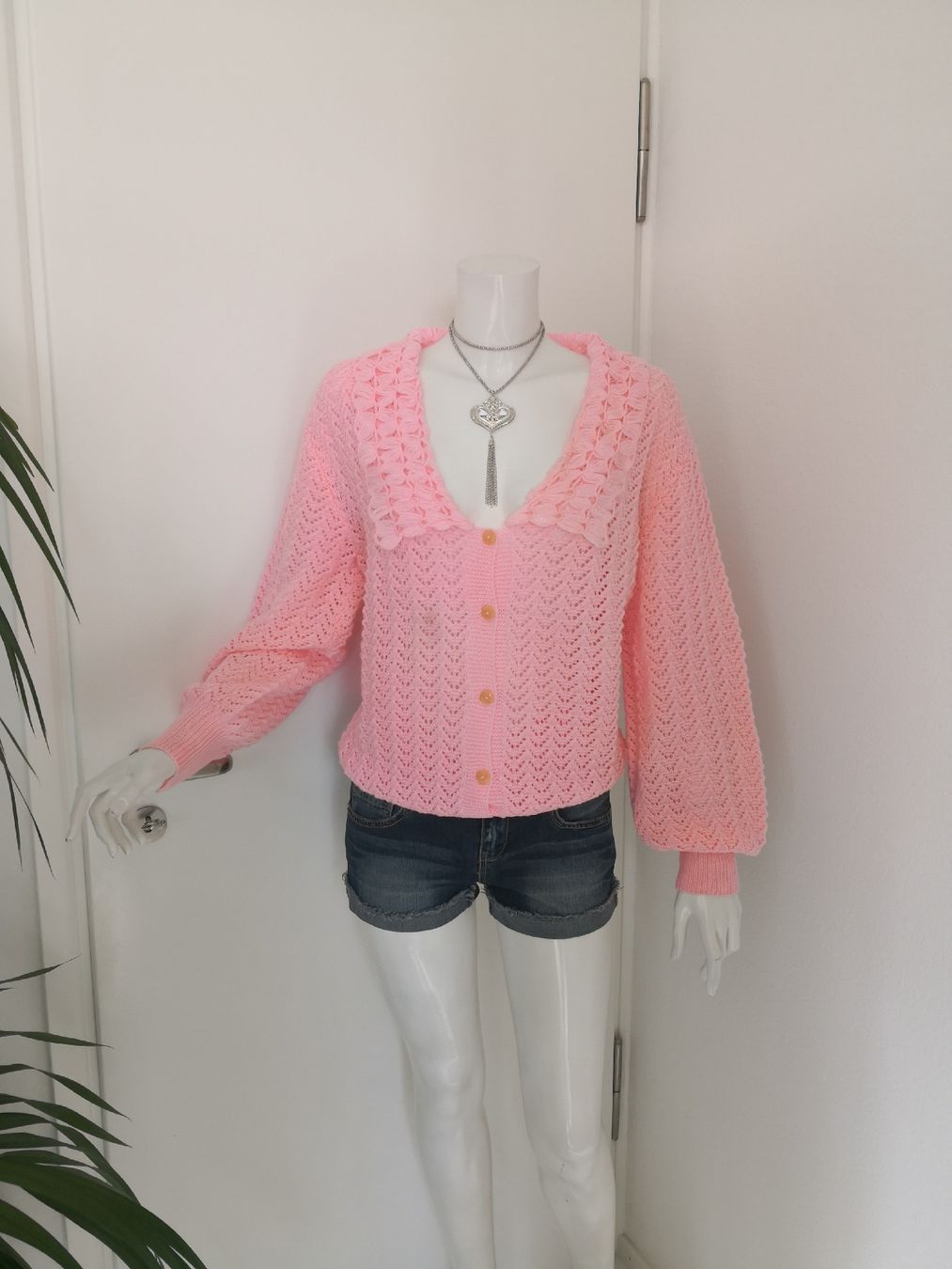 Jacken: 🤩HANDGEMACHTE STRICK-JACKE ROSA – Neu (gemäss Beschreibung) aus Olten von Naja-Twins-Twins 1