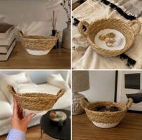 Panier décoratif en fibres naturelles – Très bon état