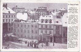 CHAUX - de - FONDS, incendie de l'hôtel de la Fleur de Lys