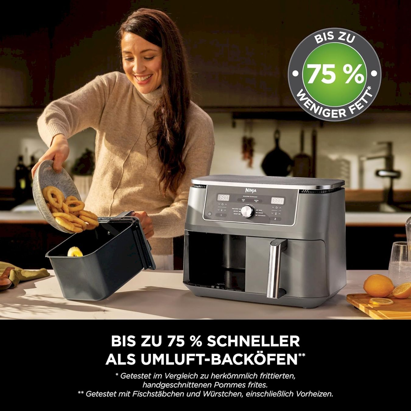 Elettrodomestici da cucina: Ninja DZ400EU Heißluftfritteuse 6-in-1 – Nuovo e nell'imballaggio originale da Bottighofen venduto da zaap 6
