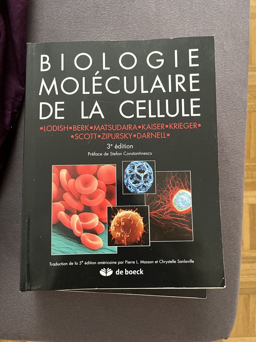 Bücher: Biologie moléculaire de la cellule – Neu (gemäss Beschreibung) aus Zürich von Noemie1994