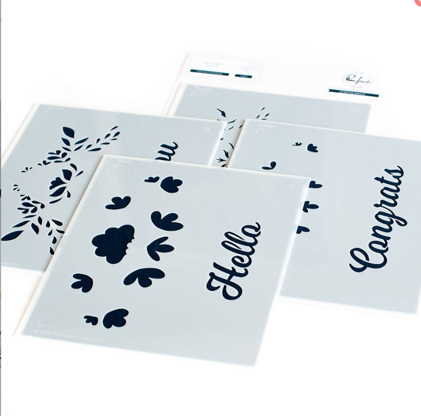 Sciablone: Pinkfresh Studio 3er Set Combo ** Charming Floral Border** – Nuovo e nell'imballaggio originale da Rubigen venduto da rofi100 8