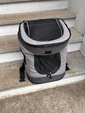 Hunde Rucksack Trixie grau