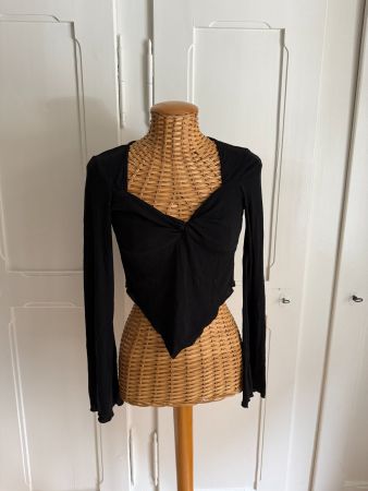 Langarmshirt schwarz XS