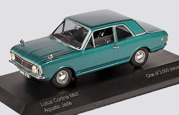Miniature Matrix 1/43 – Ford Cortina Lotus MKII Or 1966 (Modèle Résine, Neuf)