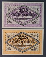10 + 25 PFENNIG / BIELEFELD 1919 (BANKFRISCH) mit Serien-Nr.