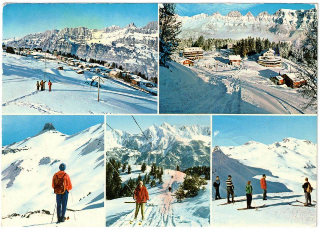 Cartoline postali: Flumserberg - 5 Bild AK – Usato da Binningen venduto da Mountainrider