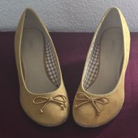 Keilabsatz Schuhe, Gr. 39, Senfgelb, Top Zustand!