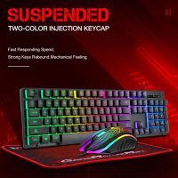 Gaming-Tastatur Maus Mauspads Combo Regenbogenbeleuchtete