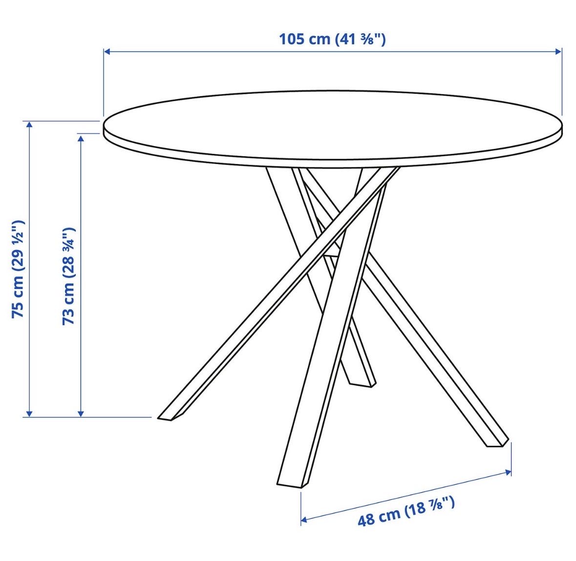 Tables: Runder Esstisch Marmoroptik schwarz – D'occasion à St. Gallen par dds_y8bz 2