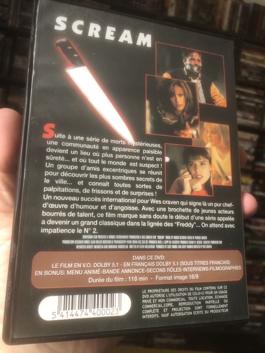 Tutti i DVDs: Scream - dvd – Usato da Lausanne venduto da fransadpop 1