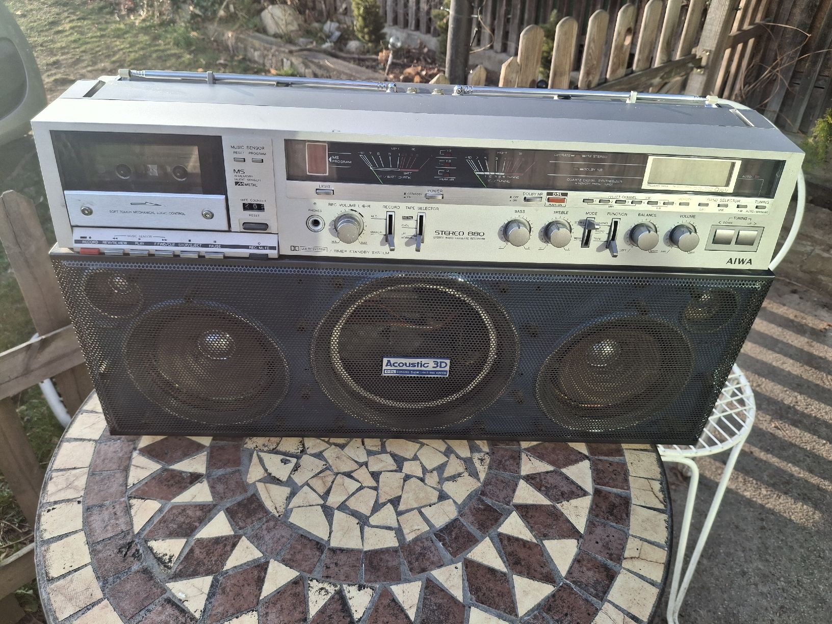 HERMES BOOMBOX VERTICAL Record Lecteur Haut-Parleur Tourne-Disque Neuf