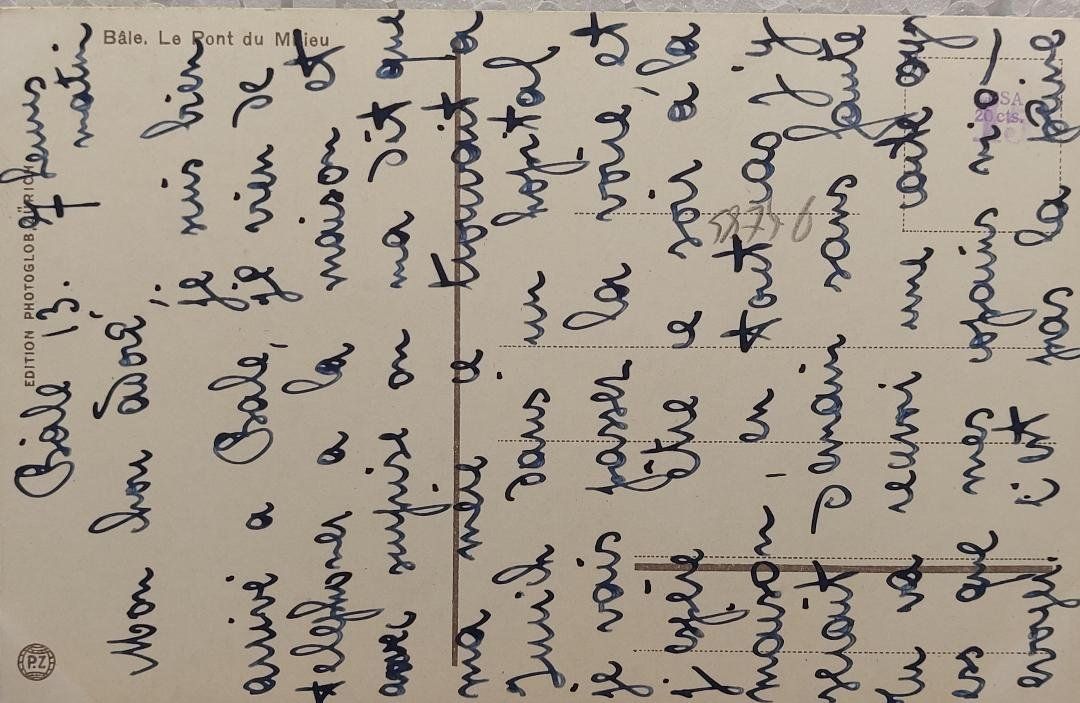 Cartoline postali: BASEL - Mittlere Rheinbrücke – Usato da Delémont venduto da Domdom1 1
