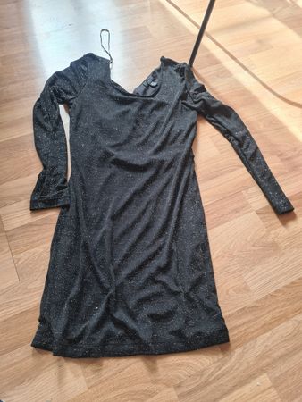 Amisu Minikleid, schwarz, Glitzer, Gr. 42 - Perfekt!