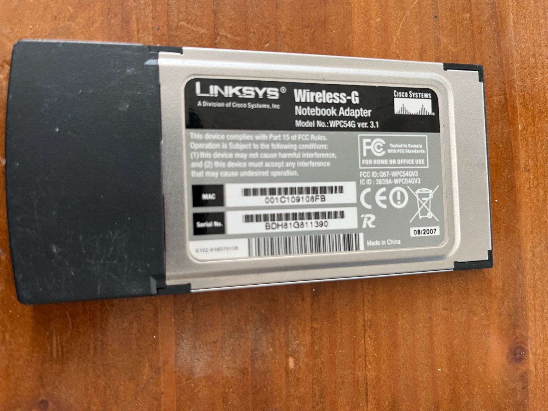 Unità & Adattatore: Wireless-G 2.4 GHz Notebook Adapter – Usato da Winterthur venduto da fla_hwg8 1