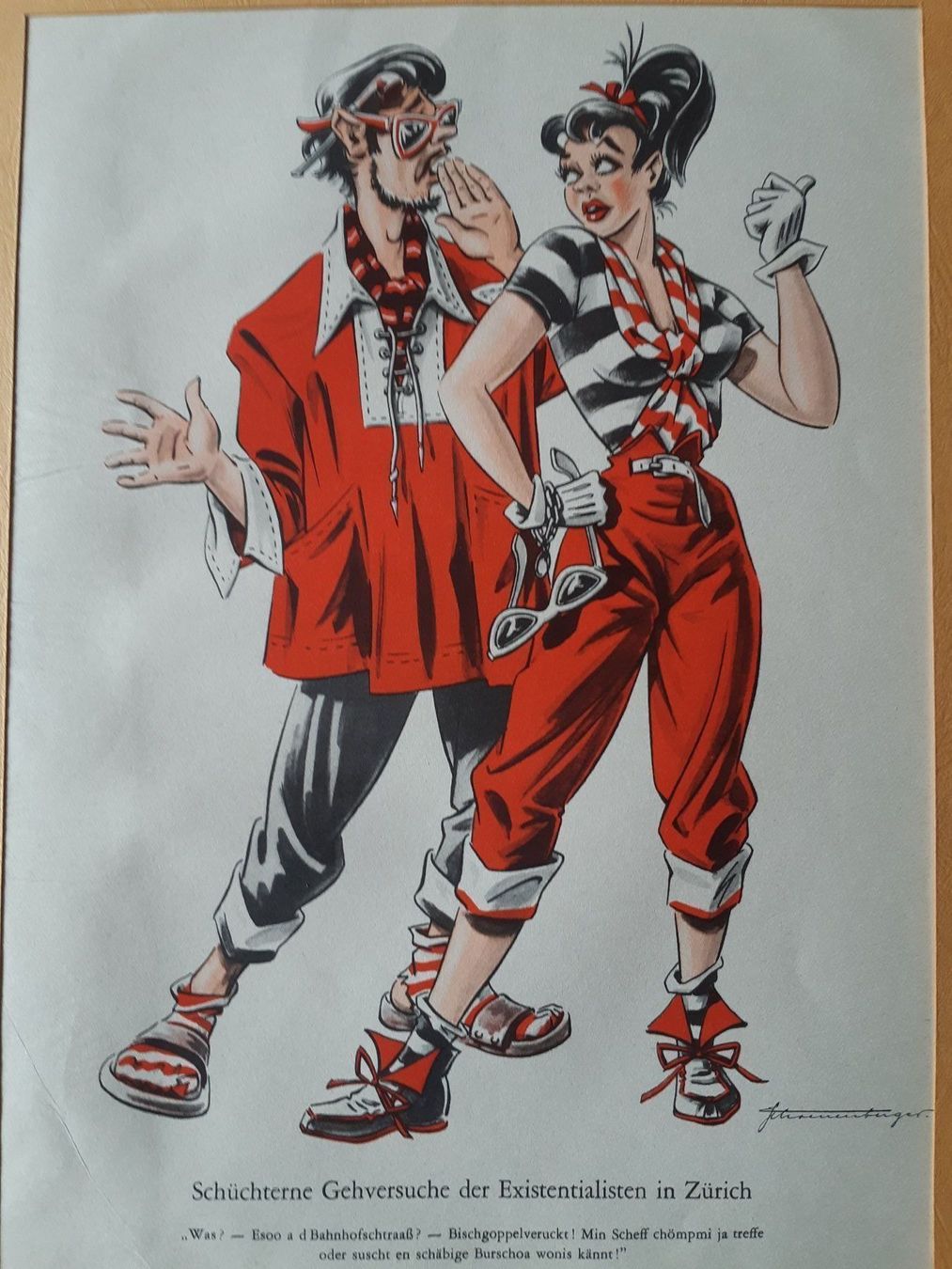 Grafica & Litografie: Nr. 3 original Litho Nebelspalter – Usato da Grindelwald venduto da carro5