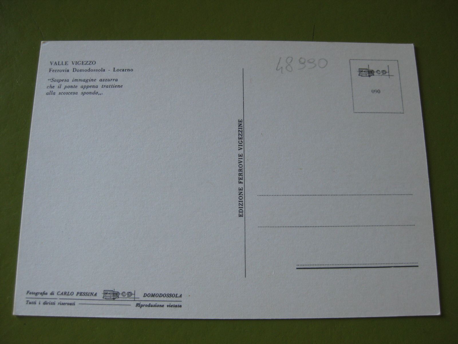 Ansichtskarten: AK Centovalli mit Zug – Gebraucht aus Malters von Marosko 1