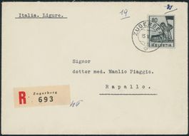 ZGS Zugerberg - R Brief - EF - nach I GE - Zug